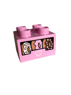 Lego® Duplo® kostka s potiskem donutů